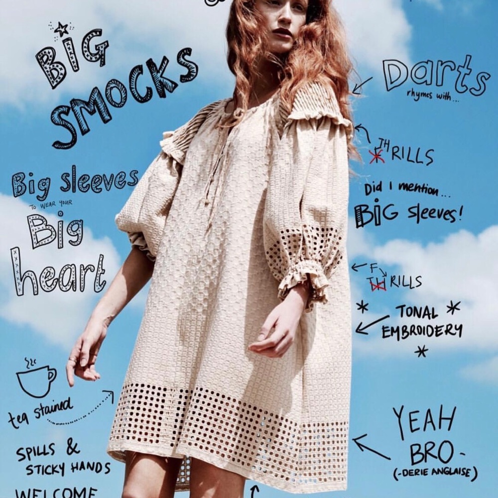 Innika Choo Black Broderie Anglaise Smock Dress